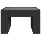 ZNTS Coffee Table with Infinity LED Black 50x53x30 cm 847624