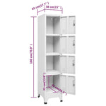 Locker Cabinet with 4 Compartments 38x45x180 cm 244475