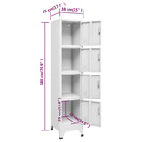 Locker Cabinet with 4 Compartments 38x45x180 cm 244475
