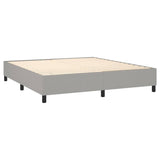 Box Spring Bed Frame Light Grey Super King Fabric 3121202