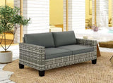Two-Seater Rattan Outdoor Sofa - Light Grey T3398P317833
