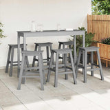 Garden Bar Set 6 pcs Light Grey HDPE 3335809