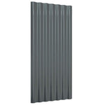 Roof Panels 36 pcs Galvanised Steel Anthracite 80x36 cm 319141