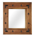 Mirror Solid Acacia Wood 50x50 cm 246307