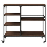 Kitchen Trolley Brown Oak 100x45x89.5 cm Engineered Wood 842385