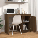Desk Brown Oak 100x50x76 cm Engineered Wood 815488