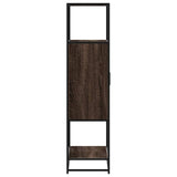 Highboard Brown Oak 68x35x139 cm Engineered Wood and Metal 849043