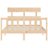 Bed Frame without Mattress Small Double Solid Wood Pine 3193241