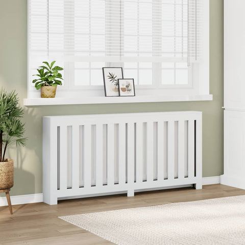 Radiator Cover White 175x20x82 cm Engineered Wood 852753