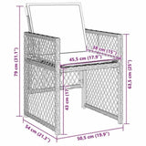 Garden Dining Set 5 pcs Brown Poly Rattan 3380630