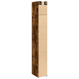 Slim Storage Cabinet Smoked Oak 30x42.5x225 cm Engineered Wood 3281263