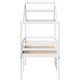 High Sleeper Bed without Mattress White 90x200 cm Solid Wood Pine 3282053