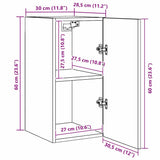 TV Cabinet Set Wall-mounted 7 pcs Black Oak 30.5 x 30 x 60 cm 3393145