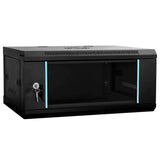 Network Cabinet with Storage Black 60 x 35 x 28 cm Steel 42017632