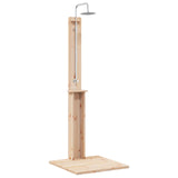 Outdoor Shower 206 cm Solid Pine Wood and Stainless Steel 886332