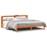 Bed Frame without Mattress Wax Brown 180x200 cm Super King Solid Wood Pine 3306068