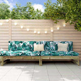 Garden Middle Sofas 2 pcs 120x80 cm Impregnated Wood Pine 825722