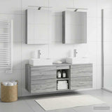 Bathroom Furniture Set 5 pcs Grey Sonoma 3406796