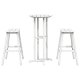 Garden Bar Set 3 pcs White HDPE 3335801