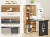 Folding Desk with Blackboard Multi-function Computer Office Workstation Side Shelf for Home Office, T3398P343631