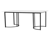 140 x 80cm Dining Table,, Kitchen Table, Metal Frame Rectangular Dining Table in WF321820AAS