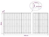 Gabion with 3.5 mm Wire and 10x10 cm Mesh 1150x30x150 cm 3463241