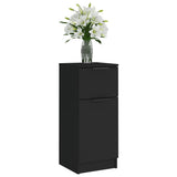 Sideboards 2 pcs Black 30x30x70 cm Engineered Wood 811118