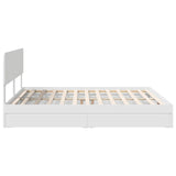 Storage Bed with Headboard White 180 x 200 cm Engineered Wood 3412248