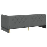 Corner Bed Frame with Headboard Dark Grey 80 x 200 cm Fabric 42016480