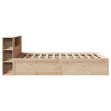 Bed Frame without Mattress 135x190 cm Double Solid Wood Pine 3323425