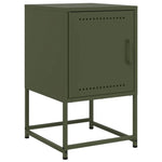 ZNTS Bedside Cabinets 2 pcs Olive Green 36x39x60.5 cm Steel 846455