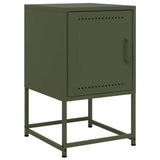 ZNTS Bedside Cabinets 2 pcs Olive Green 36x39x60.5 cm Steel 846455