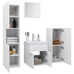 ZNTS Bathroom Furniture Set White Engineered Wood 3071351