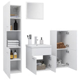 ZNTS Bathroom Furniture Set White Engineered Wood 3071351