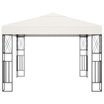 ZNTS Gazebo with LED String Lights 3x3 m Cream Fabric 3070326