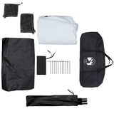 Camping Tent Cabin 4-Person White Blackout Fabric Waterproof 4009561