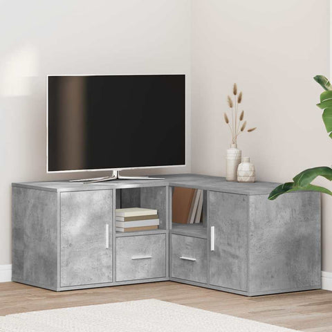 Corner Cabinet Concrete Grey 160x40x45 cm Engineered Wood 3307822