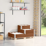 3-Tier Raised Bed Brown 120x80 cm Solid Wood Pine 4010316