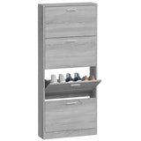 Shoe Cabinet Grey Sonoma 59x17x150 cm Engineered Wood 342524