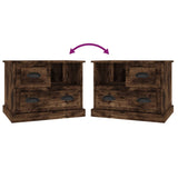 Bedside Cabinet Smoked Oak 60x39x45 cm 816365