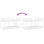 Bunk Bed without Mattress White 90x190 cm Steel 4019883