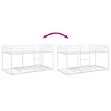 Bunk Bed without Mattress White 90x190 cm Steel 4019883