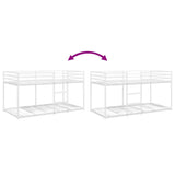 Bunk Bed without Mattress White 90x190 cm Steel 4019883
