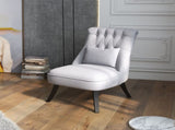Fabric Single Sofa Dining Chair Tub Chair Upholstered W/ Pillow Solid Wood Leg Home Living Room T3398P328130