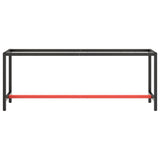 Work Bench Frame Matte Black and Matte Red 210x50x79 cm Metal 151454