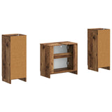 2 Piece Bathroom Cabinet Set UTRECHT Old Wood Engineered Wood 3418060