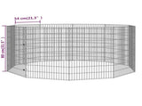 Free Range Animal Enclosure 10-Panel 54x80 cm Galvanised Iron 171579