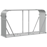 Log Holder Light Grey 180x45x100 cm Galvanised Steel 364554