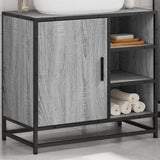 Bathroom Sink Cabinet Grey Sonoma 65x33x60 cm Engineered Wood 849287
