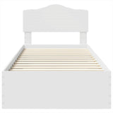 Bed Frame with Headboard White 70 x 190 cm Engineered Wood 3413256